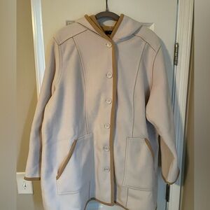 Susan Graver Weekend Bonded
Women’s Polar Fleece Coat (tan & cream) XL